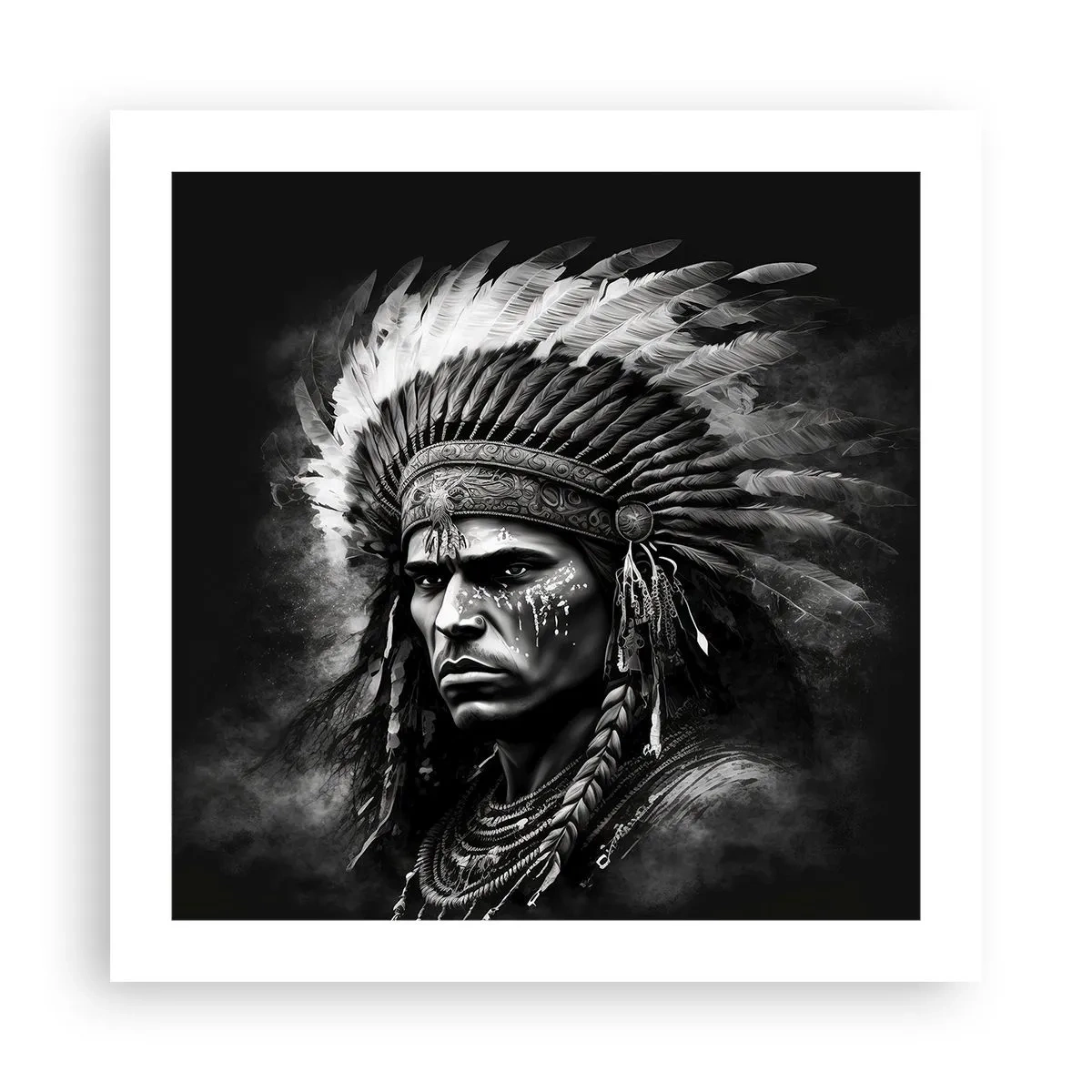 Affiche - Poster - Un leader et un guerrier - 50x50 cm