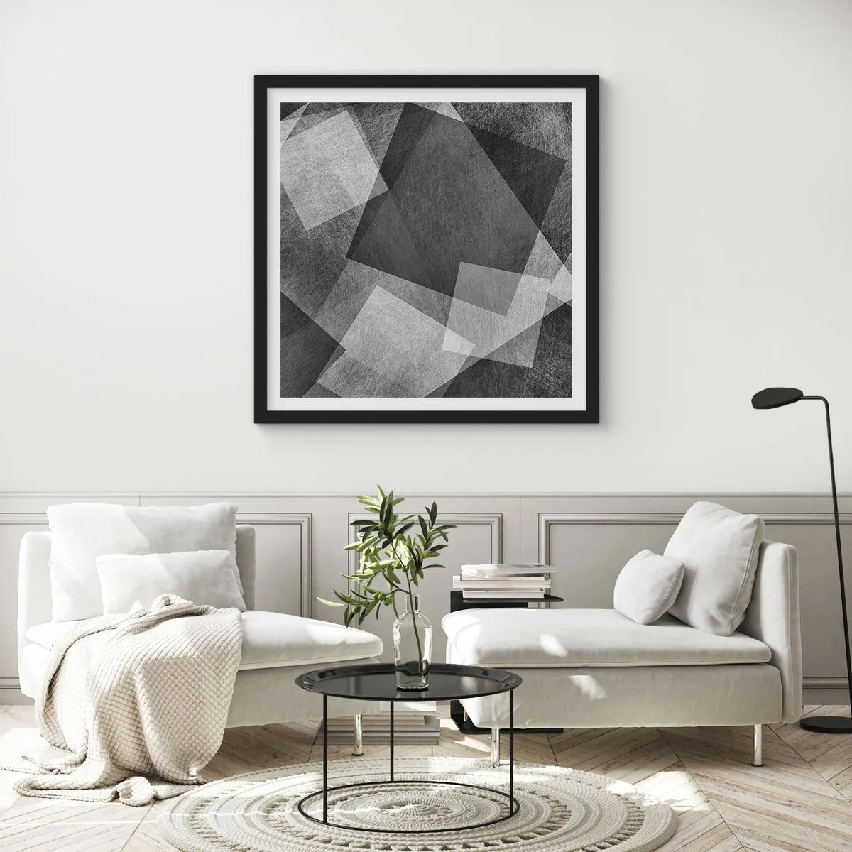 Affiche dans un cadre noir - Poster - Le symbole éternel de durabilité et d'ordre - 60x60 cm