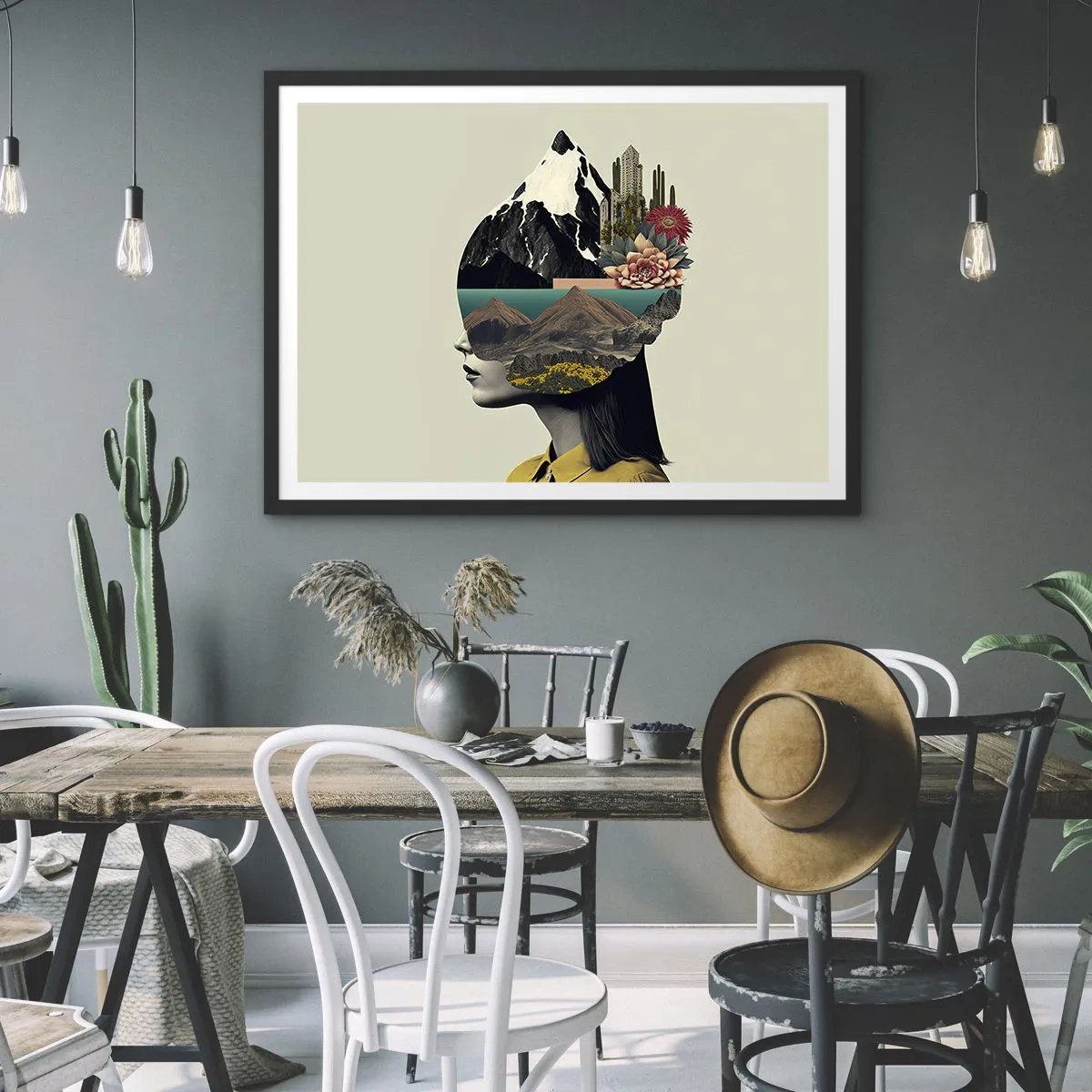 Affiche dans un cadre noir - Poster - La femme – toujours un mystère - 50x40 cm