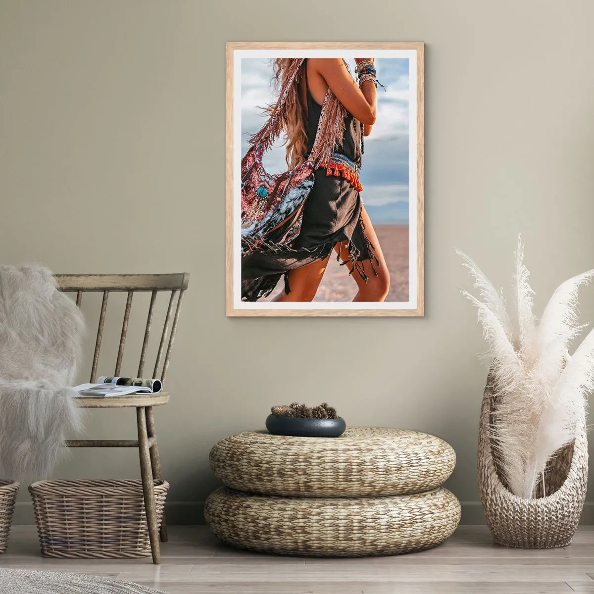 Affiche dans un chêne clair - Poster - La fille du chaman - 40x50 cm