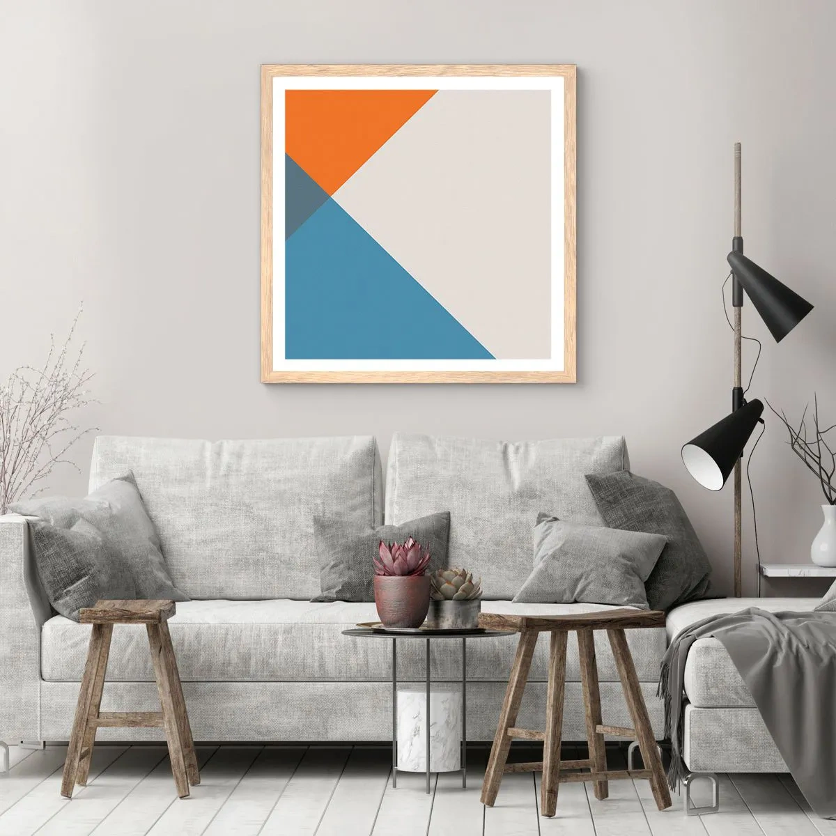 Affiche dans un chêne clair - Poster - Sous cette angle.... - 30x30 cm