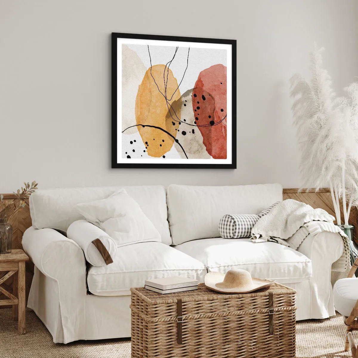 Affiche dans un cadre noir - Poster - Léger et transparent comme l'air - 40x40 cm