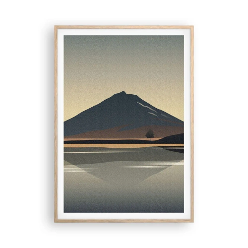 Affiche dans un chêne clair - Poster - Reflet de miroir - 70x100 cm