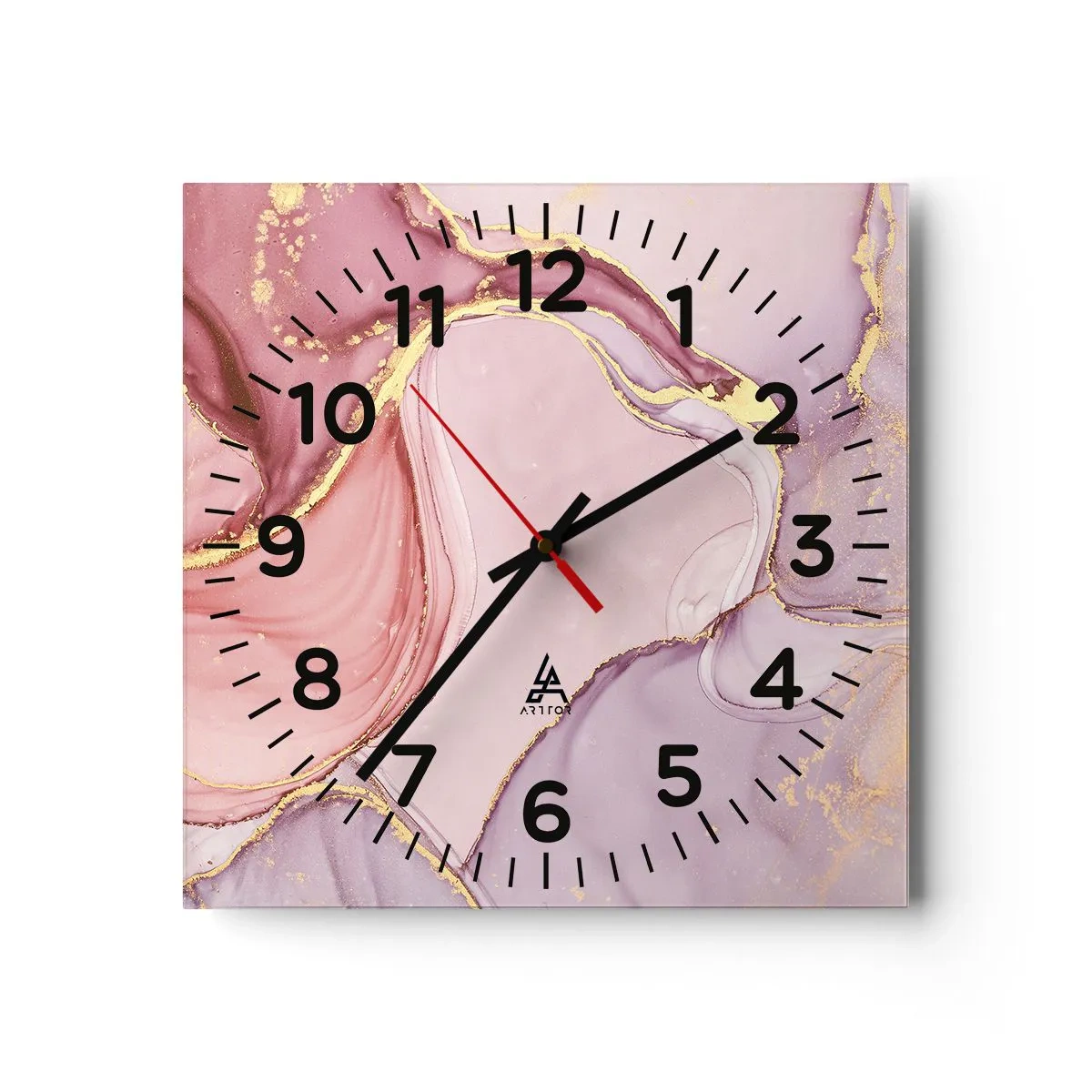 Horloge murale - Pendule murale - Caresse de couleurs - 30x30 cm