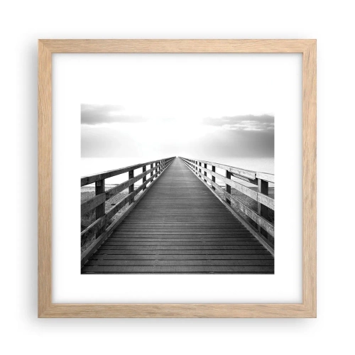 Affiche dans un chêne clair - Poster - A perte de vue... - 30x30 cm