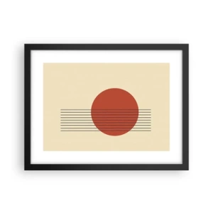 Affiche dans un cadre noir - Poster - Aux alentours et plus loin - 40x30 cm