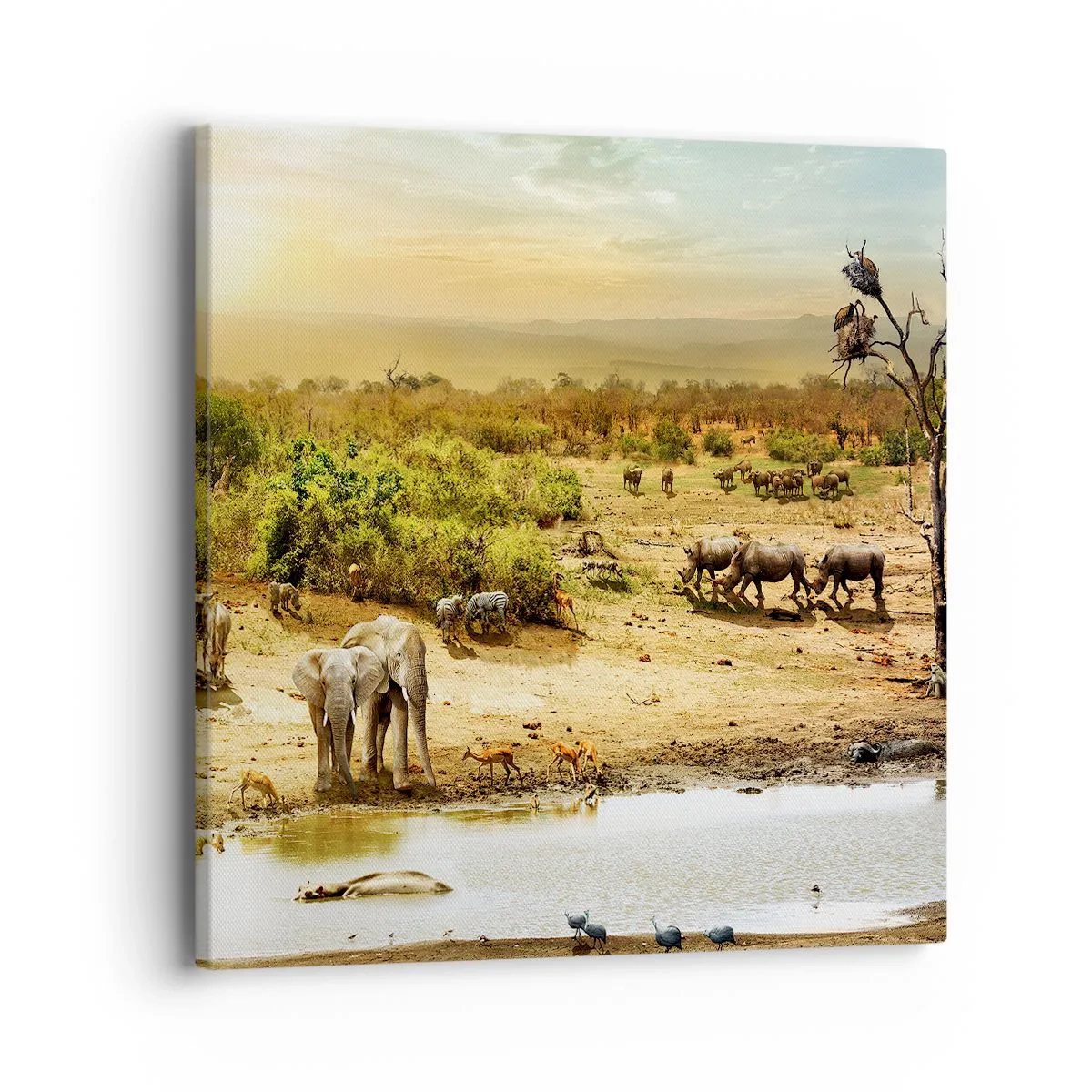 Impression sur toile - Image sur toile - "Et d'Eden coulait une rivière..." - 40x40 cm