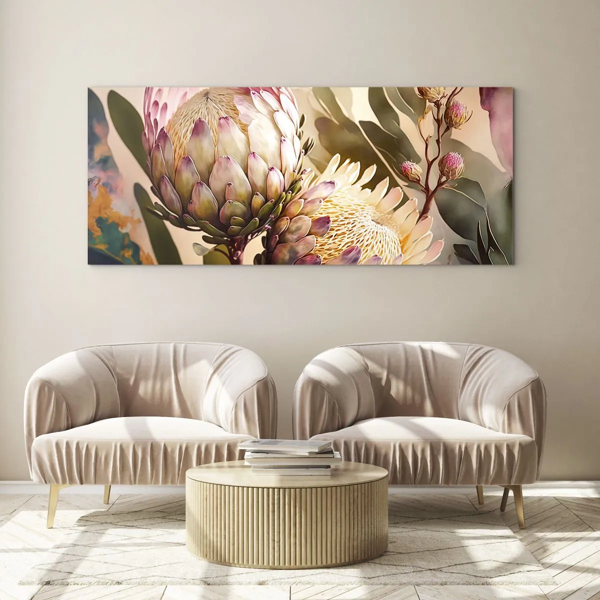 Impression sur verre - Image sur verre - Tendrement embrassé - 100x40 cm