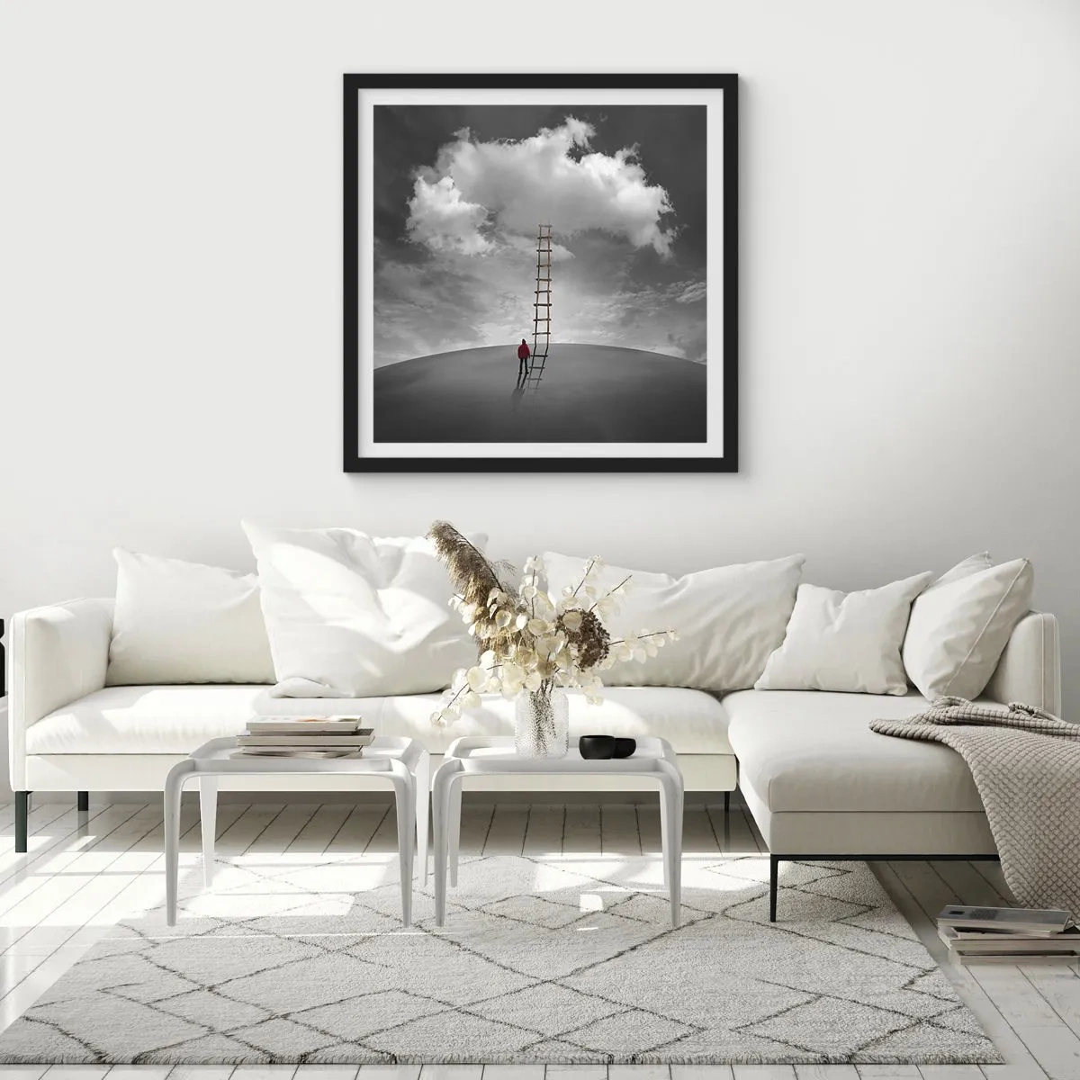 Affiche dans un cadre noir - Poster - Tout est possible - 50x50 cm