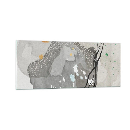 Impression sur verre - Image sur verre - Composition organique - 100x40 cm