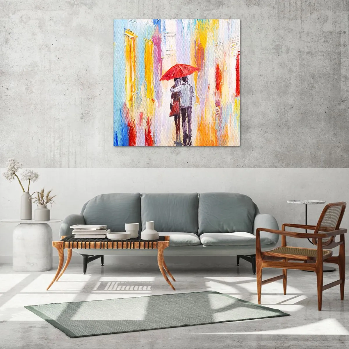 Impression sur verre - Image sur verre - Qu'il pleuve encore - 40x40 cm