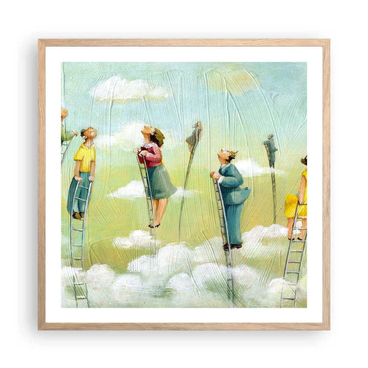 Affiche dans un chêne clair - Poster - Derrière ton rêve - 60x60 cm