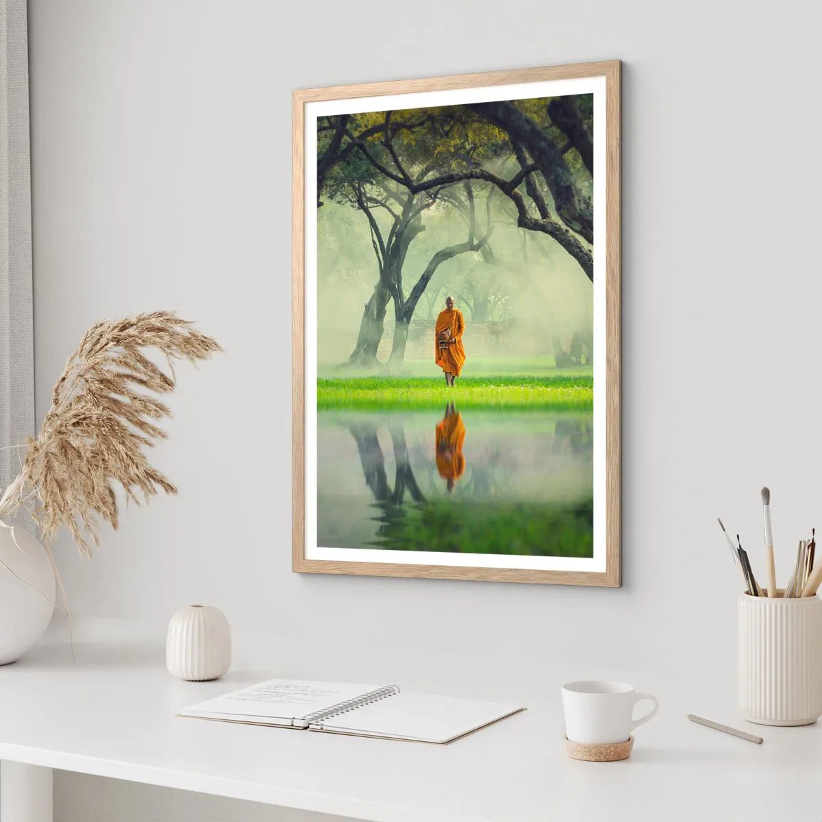 Affiche dans un chêne clair - Poster - En route vers l'illumination - 30x40 cm