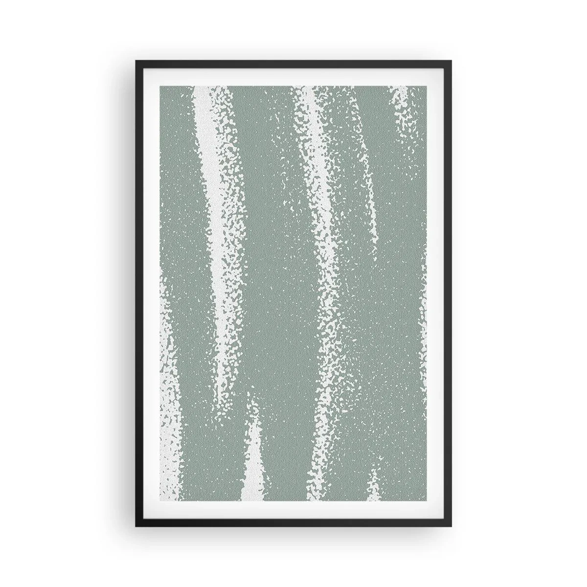 Affiche dans un cadre noir - Poster - Abstraction dans un climat hivernal - 61x91 cm