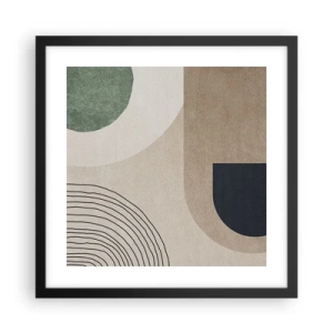 Affiche dans un cadre noir - Poster - La douceur de l'ovale - 40x40 cm
