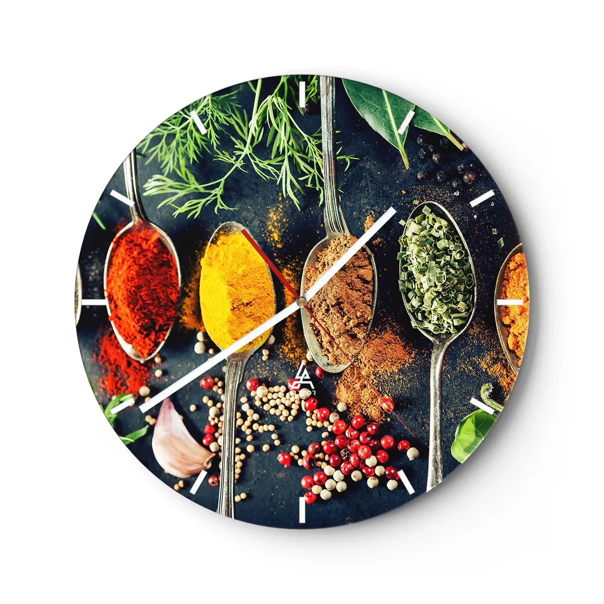 Horloge murale - Pendule murale - Magie culinaire - 40x40 cm