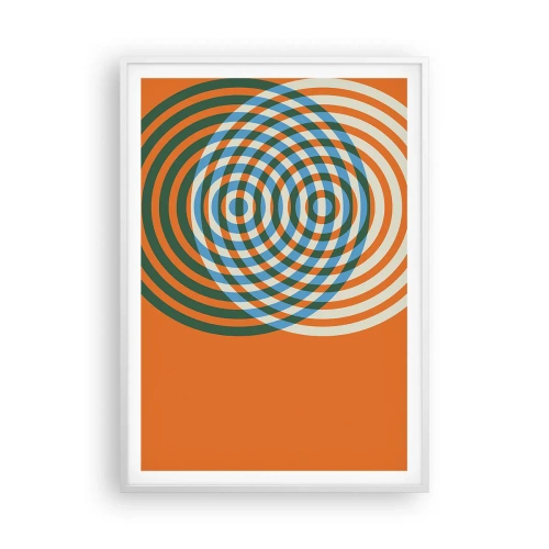 Affiche dans un cadre blanc - Poster - Variation circulaire abstraite - 70x100 cm