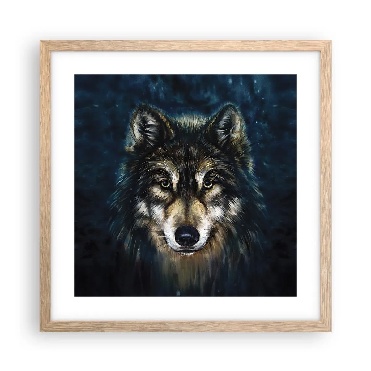 Affiche dans un chêne clair - Poster - Alpha? Et oméga - 40x40 cm