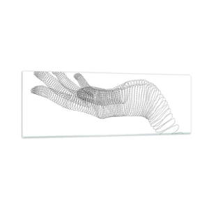 Impression sur verre - Image sur verre - La main ressort - 90x30 cm