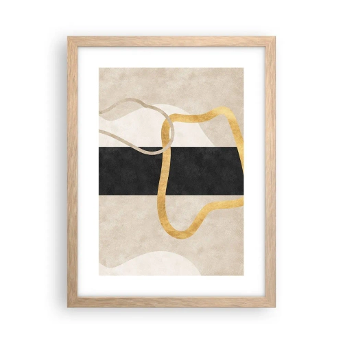 Affiche dans un chêne clair - Poster - Formes emmellées - 30x40 cm