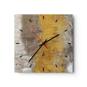 Horloge murale - Pendule murale - Une explosion d'or - 40x40 cm