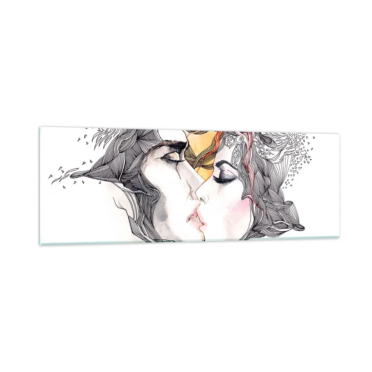 Impression sur verre - Image sur verre - Le monde n'existe pas - 90x30 cm