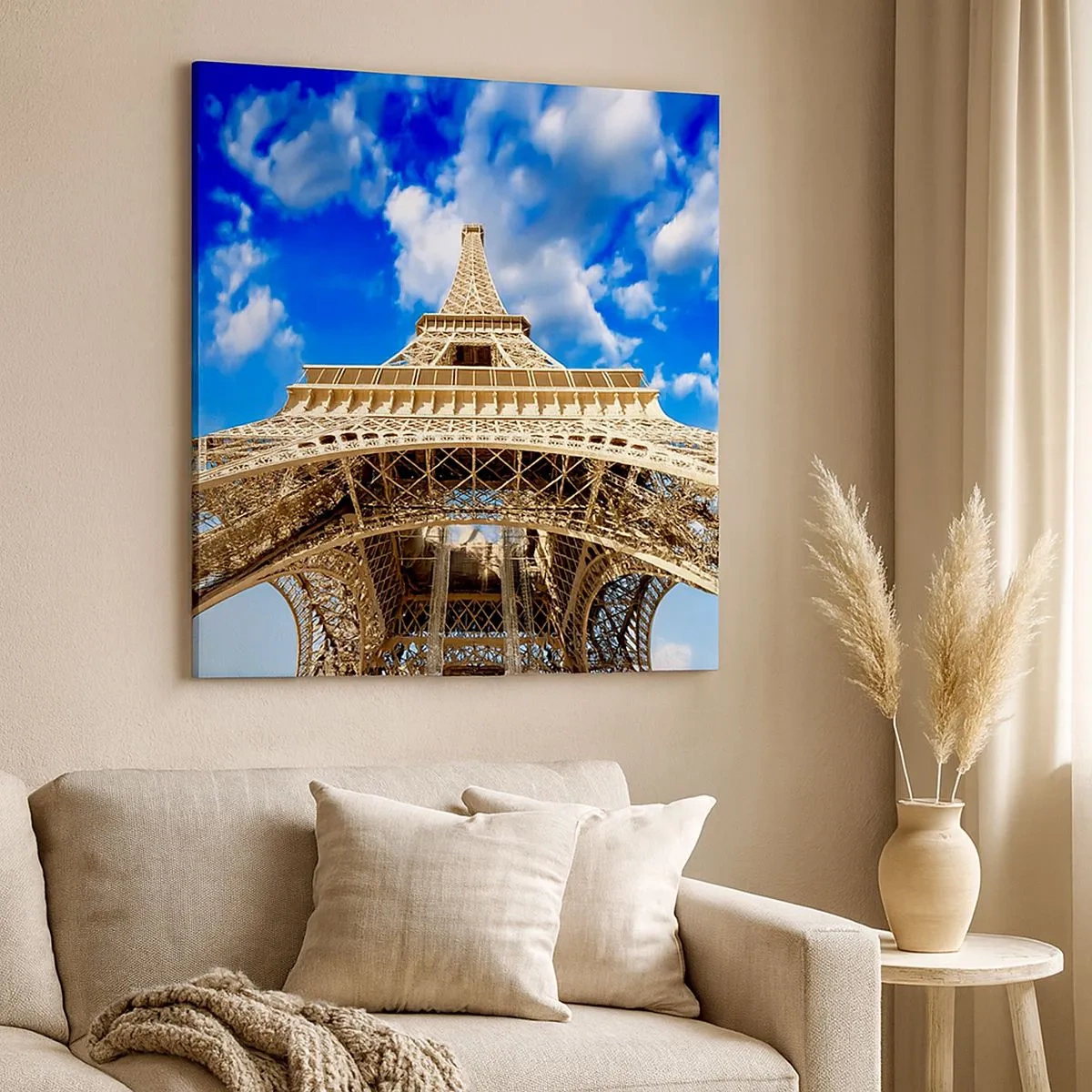 Impression sur toile - Image sur toile - Atteindre le ciel et les nuages - 30x30 cm