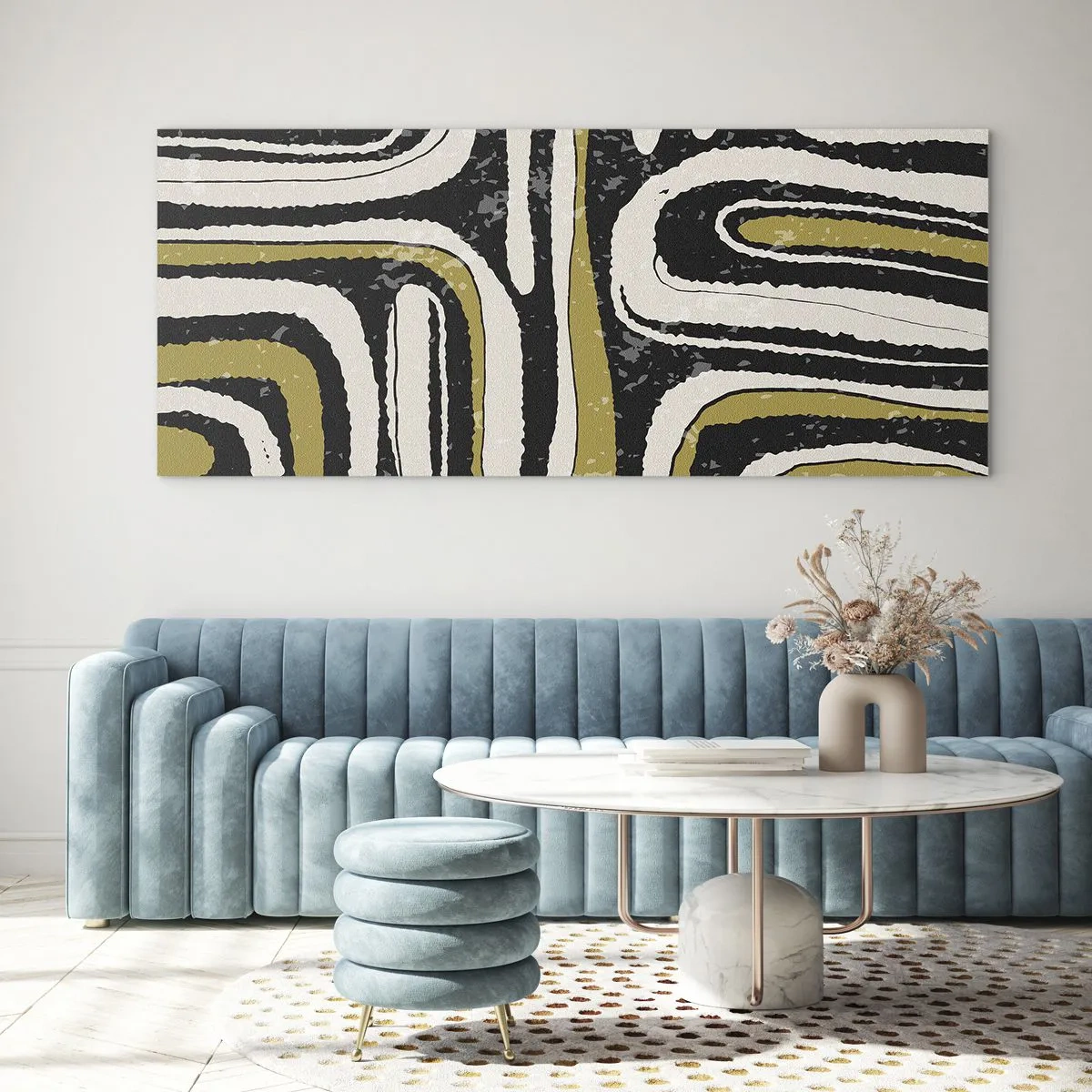 Impression sur verre - Image sur verre - Composition : routes et ruelles - 100x40 cm