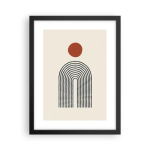 Affiche dans un cadre noir - Poster - Le magnétisme des formes et des couleurs - 30x40 cm