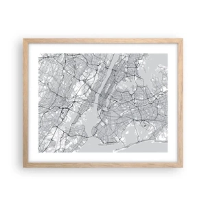 Affiche dans un chêne clair - Poster - Anatomie de la métropole - 50x40 cm
