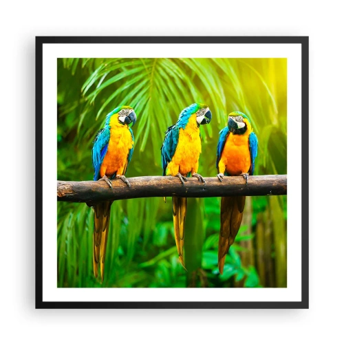 Affiche dans un cadre noir - Poster - Et avez-vous entendu qu'elle ...? - 60x60 cm