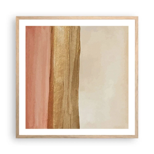 Affiche dans un chêne clair - Poster - Composition verticale - 60x60 cm