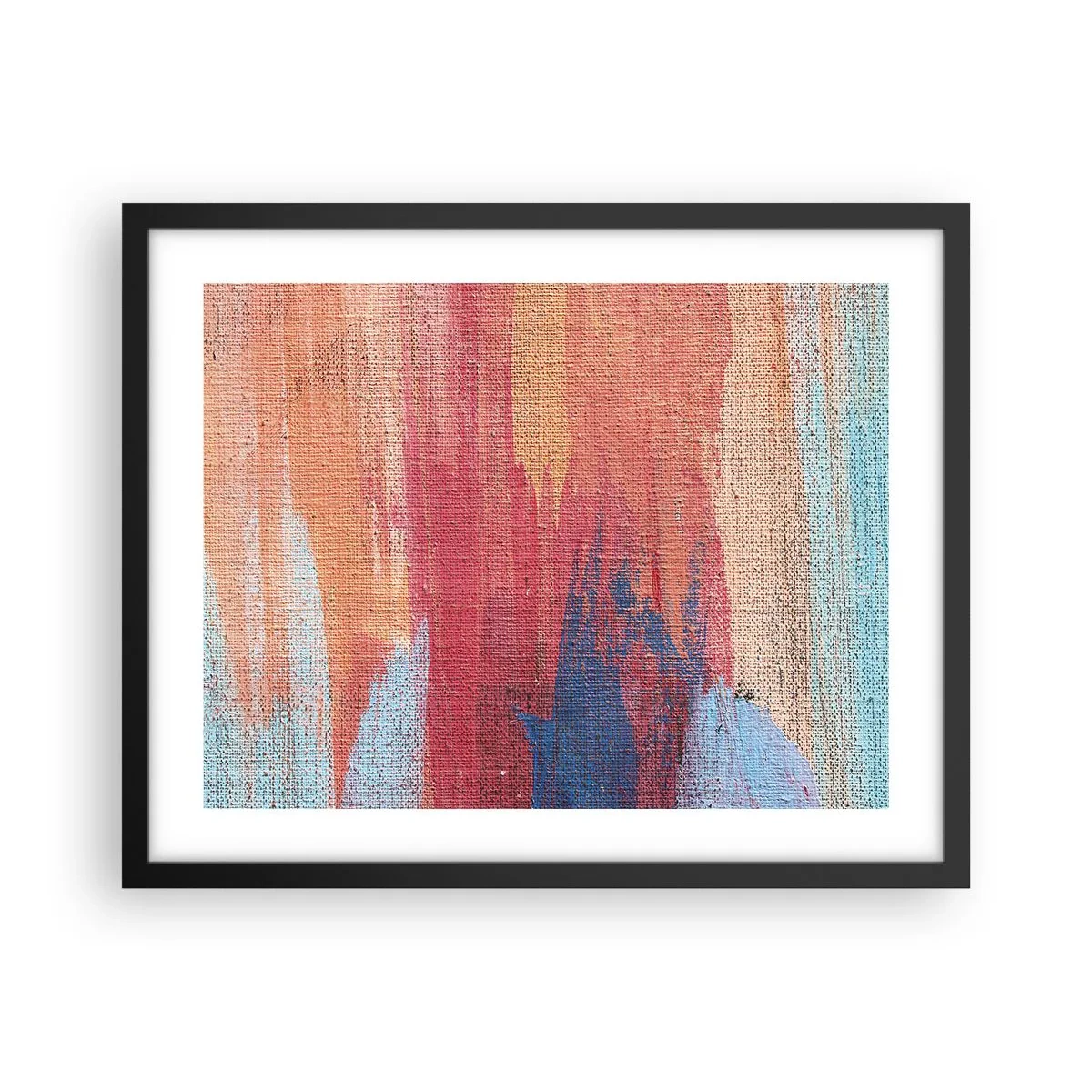 Affiche dans un cadre noir - Poster - Ecoulement de l'arc-en ciel - 50x40 cm