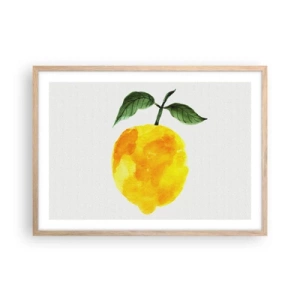 Affiche dans un chêne clair - Poster - Comment reconnaitre le goût du soleil - 70x50 cm