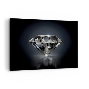 Impression sur toile - Image sur toile - Une interprétation artistique d'un diamant sur fond sombre - 100x70cm - La meilleure amie - Décoration murale moderne pour le salon et la chambre ARTTOR
