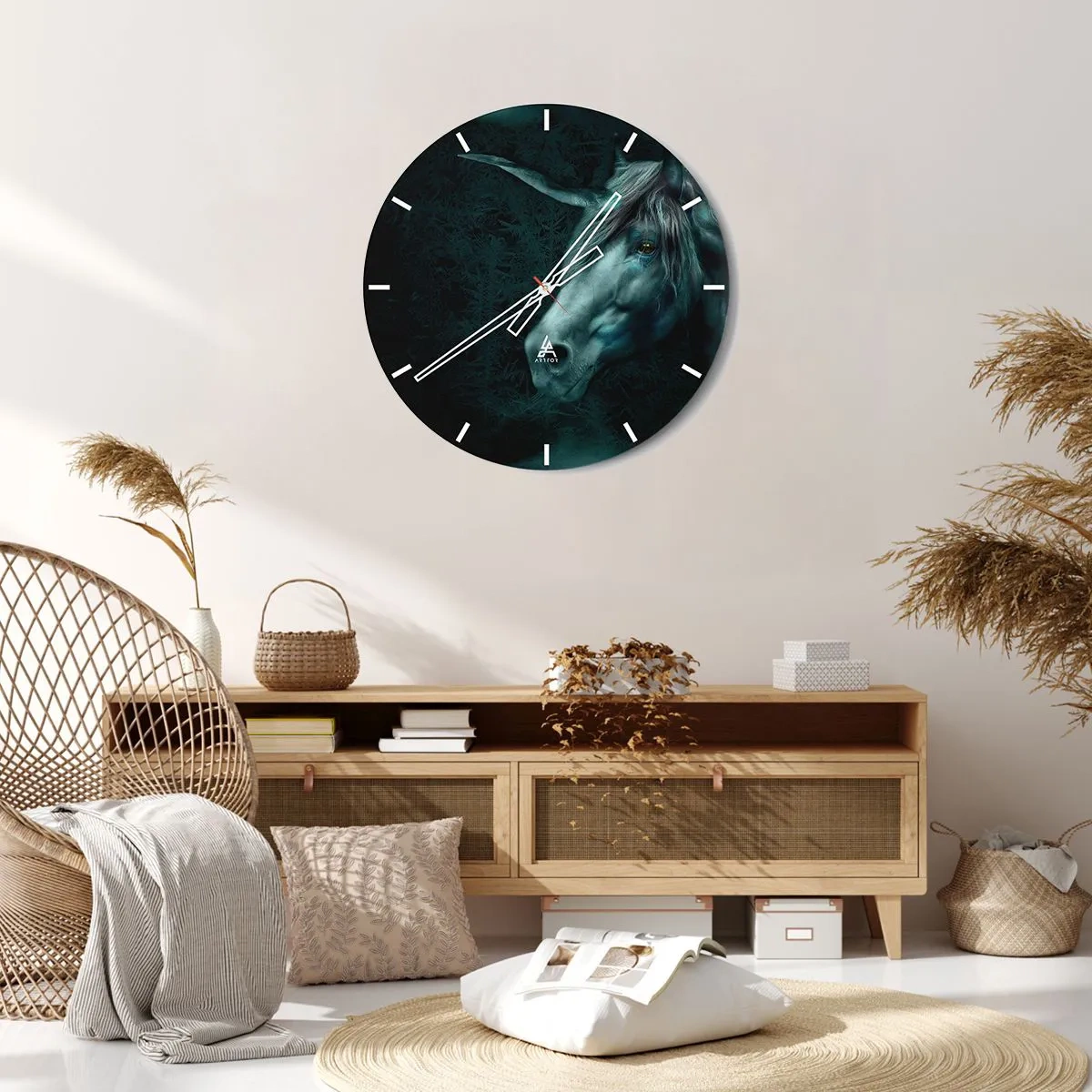 Horloge murale - Pendule murale - Dans une forêt de conte de fées - 40x40 cm