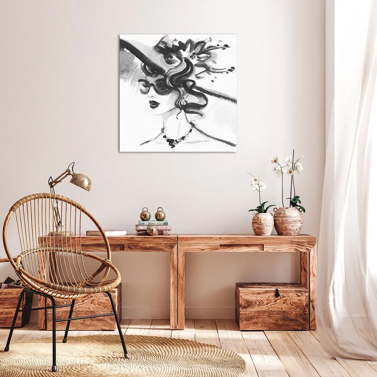 Impression sur toile - Image sur toile - Une dame de caractère - 50x50 cm