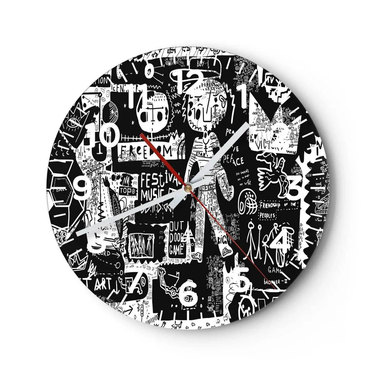 Horloge murale - Pendule murale - Jeunesse spirituelle de loi et de joie - 40x40 cm