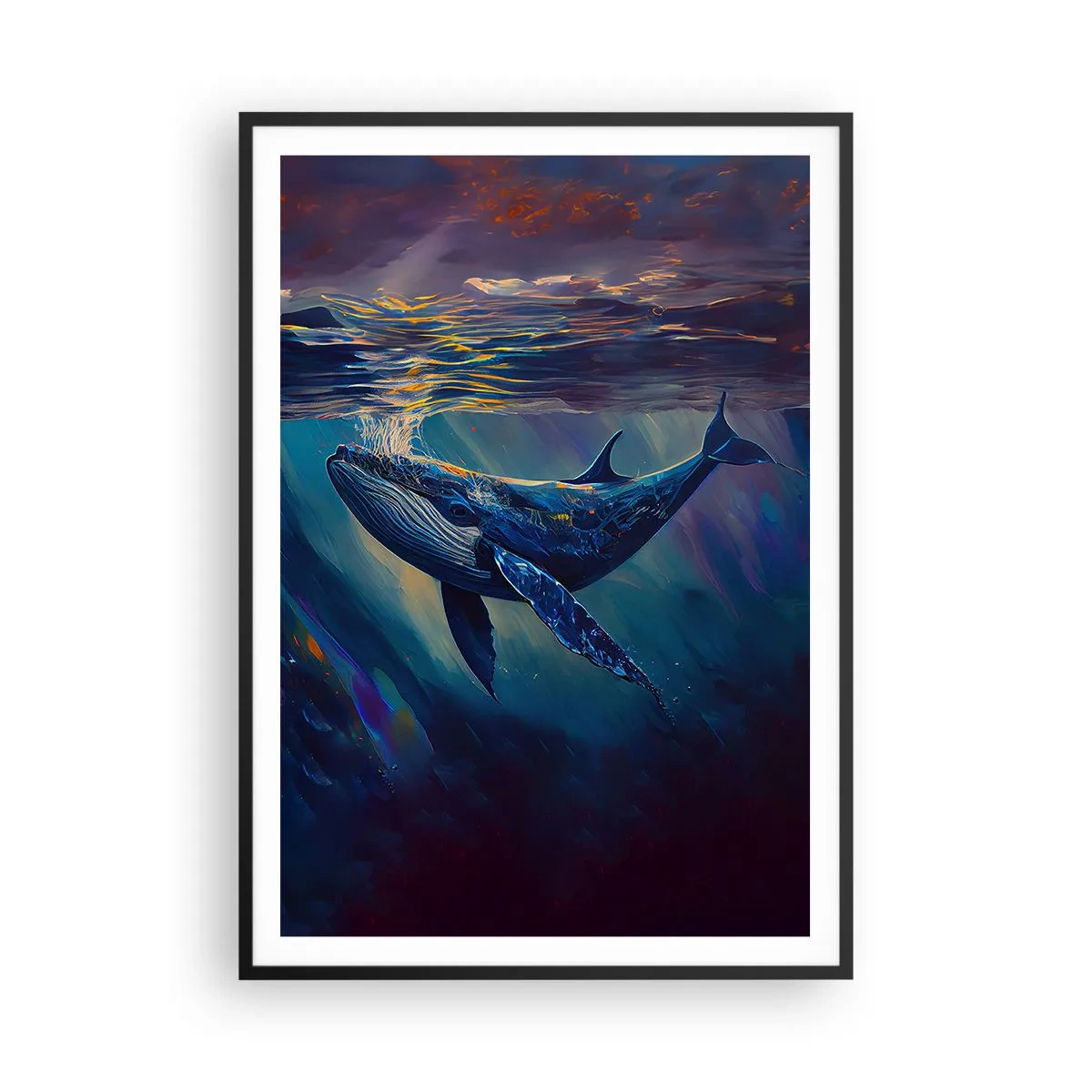 Affiche dans un cadre noir - Poster - Bienvenue dans mon monde - 70x100 cm