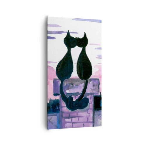 Impression sur toile - Image sur toile - Rendez-vous sous la lune - 65x120 cm