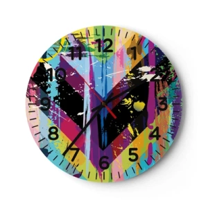 Horloge murale - Pendule murale - De haut en bas - 40x40 cm