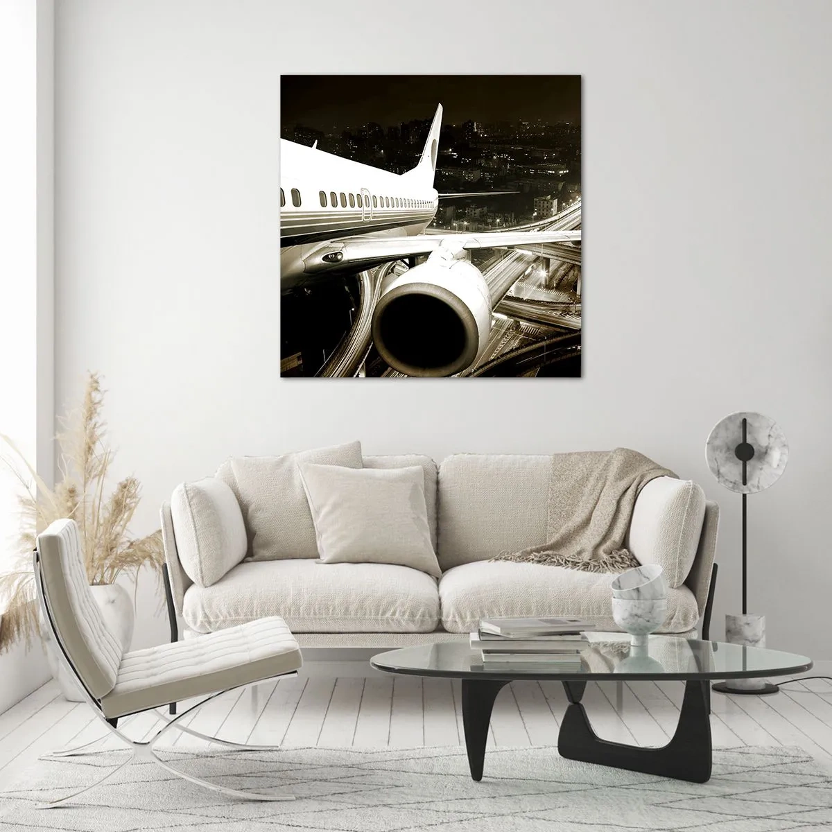 Impression sur verre - Image sur verre - Vole dans la nuit - 70x70 cm