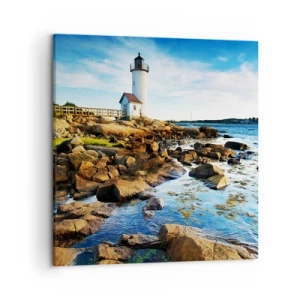 Impression sur toile - Image sur toile - Revenez heureux, j'attends - 50x50 cm