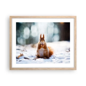 Affiche dans un chêne clair - Poster - Qu'est ce que tu regardes comme ça? - 50x40 cm