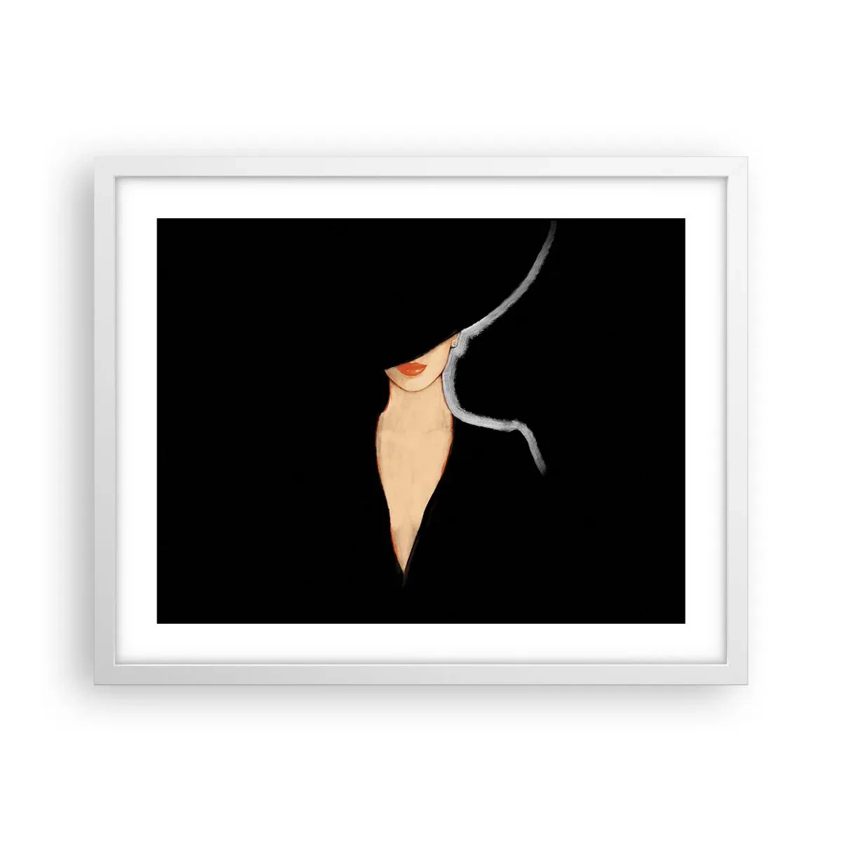 Affiche dans un cadre blanc - Poster - Élégance et style - 50x40 cm