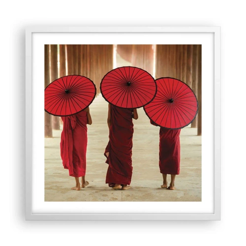 Affiche dans un cadre blanc - Poster - Sur la route du pays pure - 50x50 cm