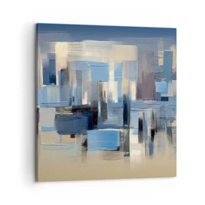 Impression sur toile - Image sur toile - Construction bleue - 60x60 cm