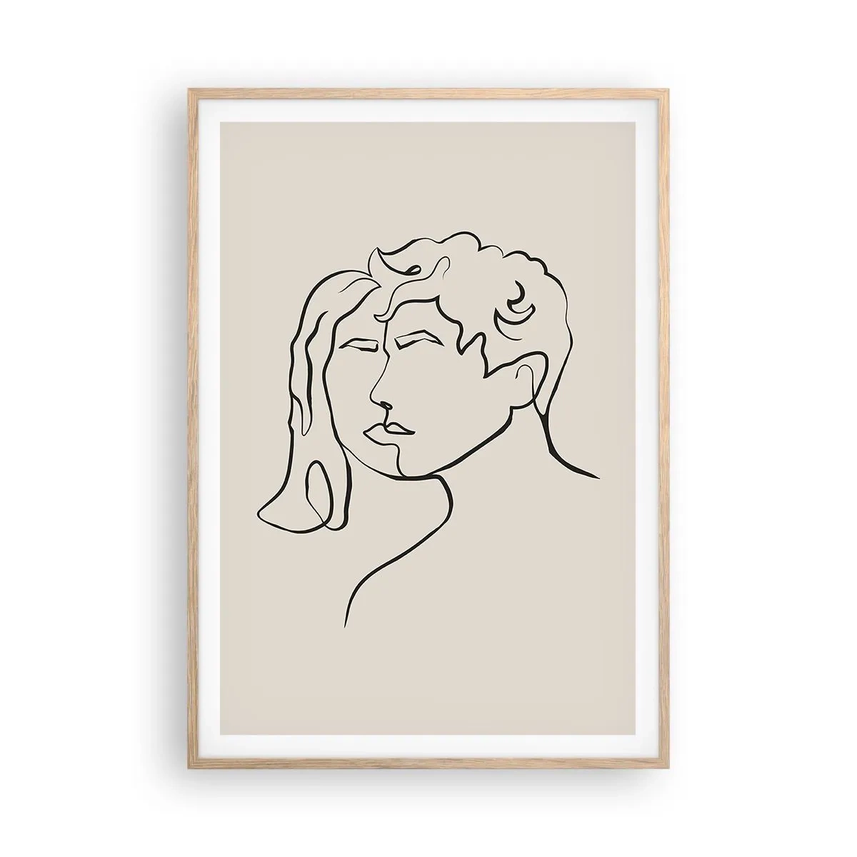 Affiche dans un chêne clair - Poster - Et l'unité est apparue - 70x100 cm