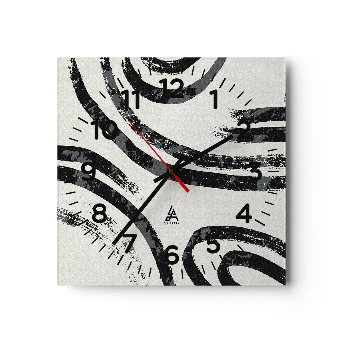 Horloge murale - Pendule murale - À moitié arrêté - 40x40 cm