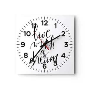 Horloge murale - Pendule murale - Bien sur - 30x30 cm